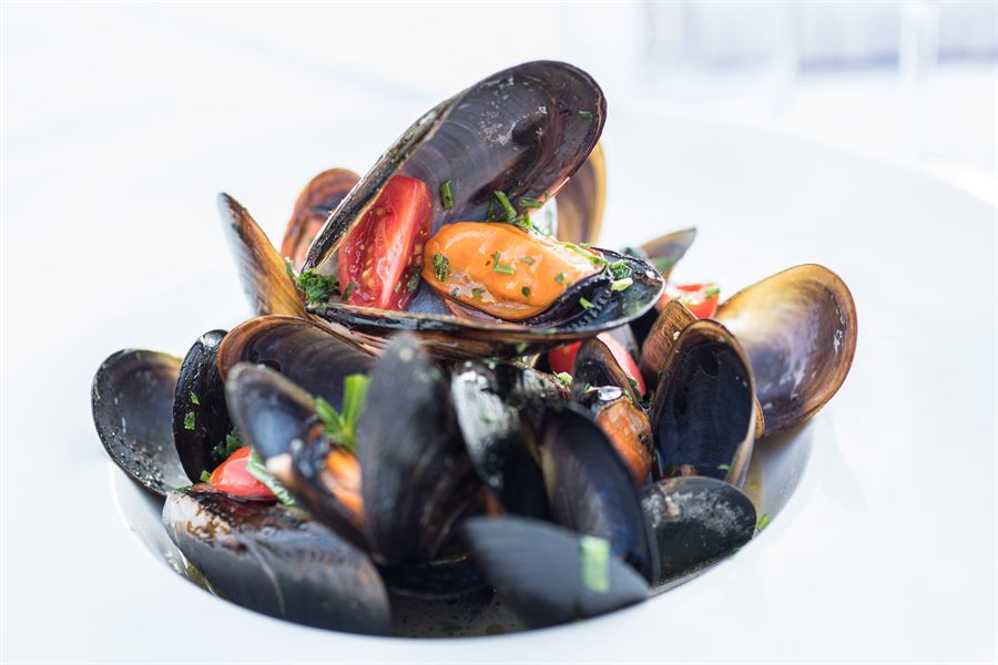 Cozze alla marinara in bianco